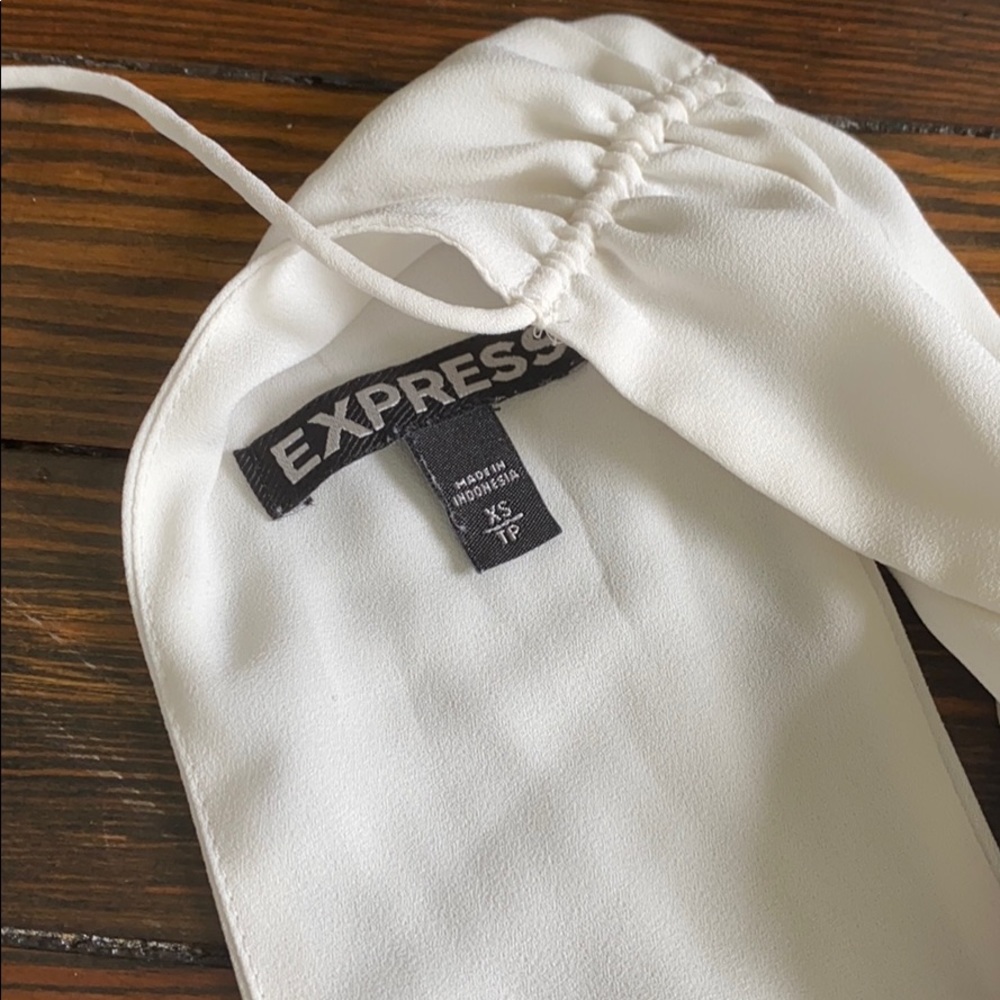 Express White Ruffle Top (XS) - Picture 3 of 4